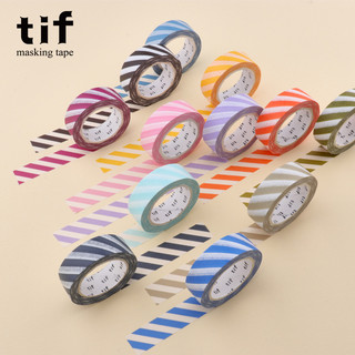 Cuộn washi tape tif caro diagonal stripes trang trí