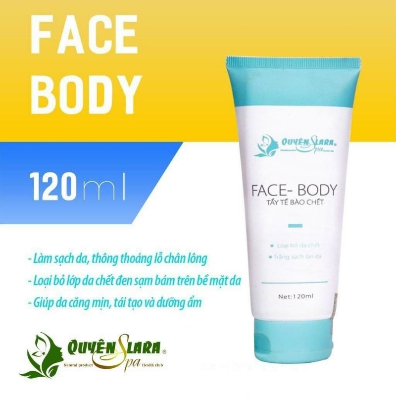 (date mới) Tẩy tế bào chết face-body quyên lara 120ml