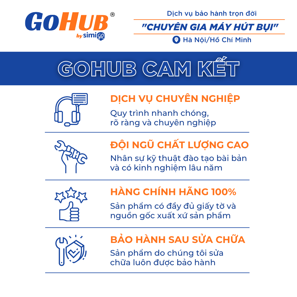 Gói Tư Vấn Giải Pháp Sửa Chữa Máy Hút bụi Gia Đình Thay Thế Linh Kiện Máy Hút Bụi Tiện Lợi Nhanh Chóng