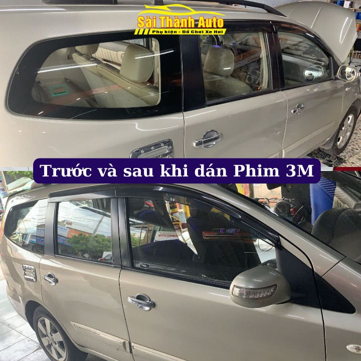 Phim cách nhiệt ô tô 3M màu đen khói dán chống nắng | Decal dán kính cản 99% UV dành cho mọi loại xe hơi