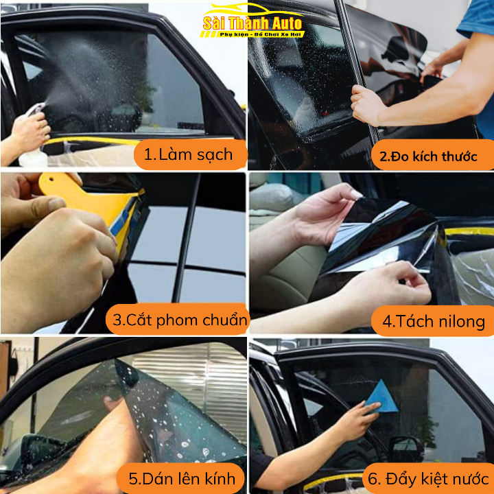 Phim cách nhiệt ô tô 3M màu đen khói dán chống nắng | Decal dán kính cản 99% UV dành cho mọi loại xe hơi