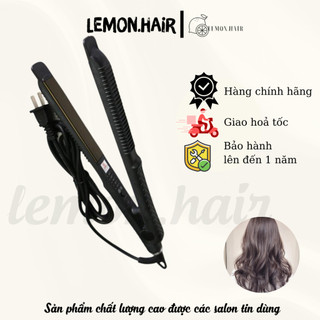 Máy là tóc, uốn tóc, duỗi tóc tạo kiểu tóc 5 mức chỉnh nhiệt cao cấp Lemon,hair