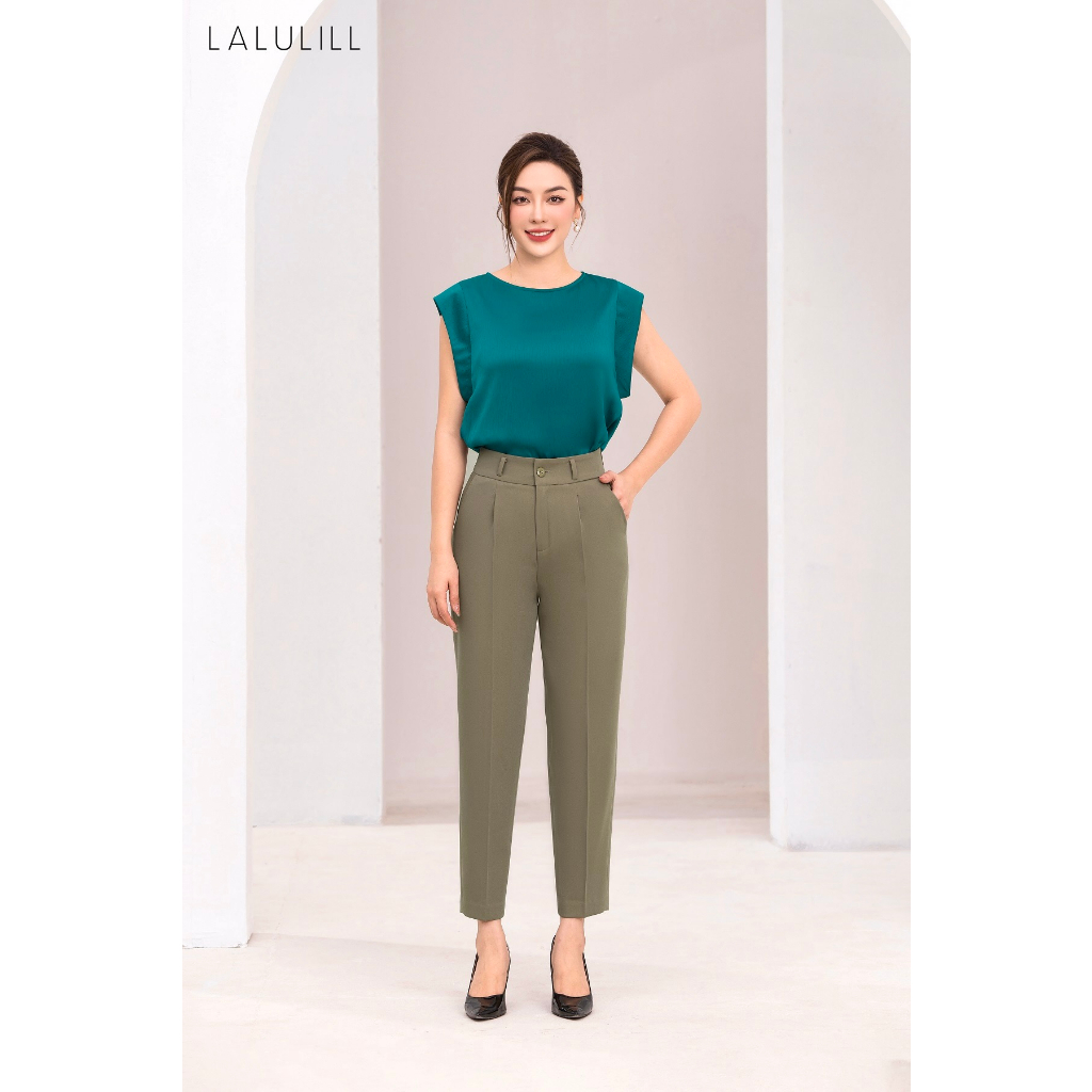 Quần baggy LALULILL cạp 5cm chất liệu tuýt xi co giãn tốt LQD231200
