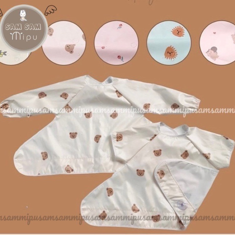Yếm Ăn Dặm Tiểu Quý Tộc Chống Thấm Cotton Thoáng Khí Có Đế Hít Chân Không Cho Bé Từ 6M- Shop Mẹ Sam