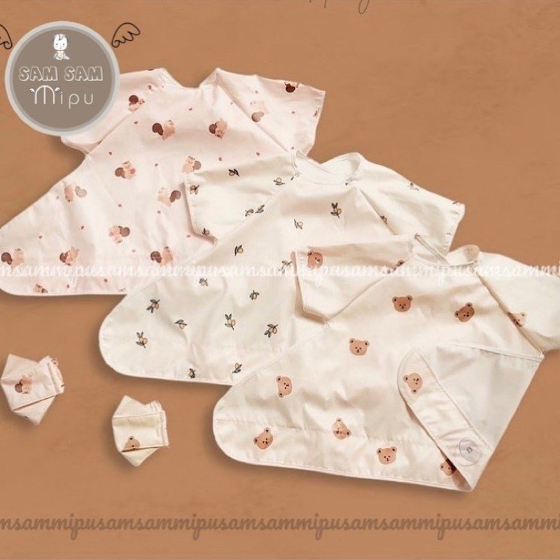 Yếm Ăn Dặm Tiểu Quý Tộc Chống Thấm Cotton Thoáng Khí Có Đế Hít Chân Không Cho Bé Từ 6M- Shop Mẹ Sam