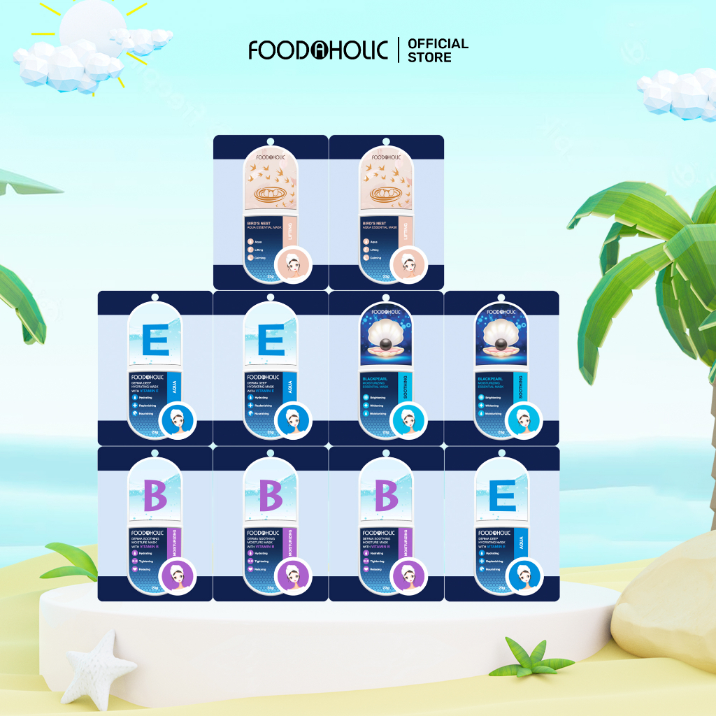 Combo 10 Mặt Nạ Dưỡng Chất Dưỡng Ẩm Cho Da  23g x10