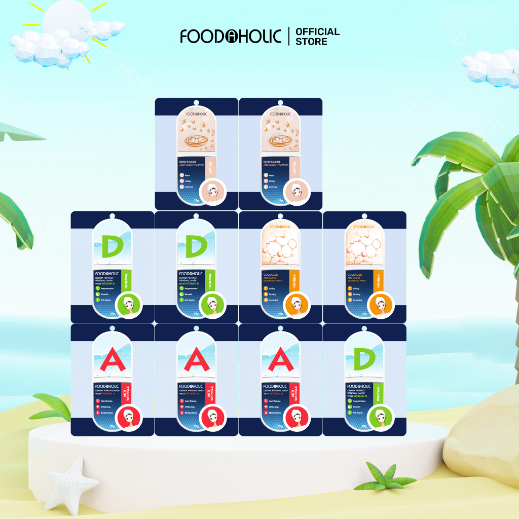 Combo 10 Mặt Nạ Dưỡng Chất Ngăn Ngừa Lão Hóa Cho Da  23g x10