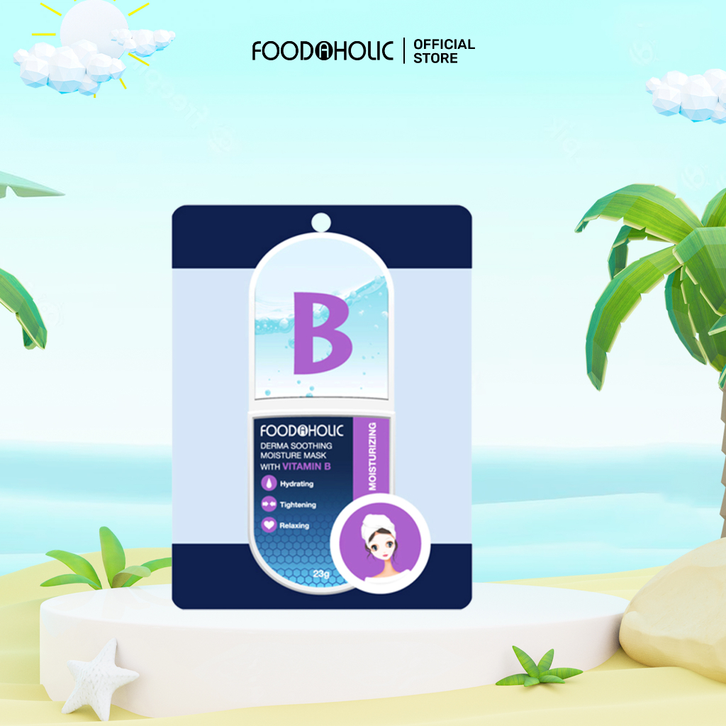 Mặt Nạ Vitamin B Hồi Phục, Mịn Da Foodaholic Derma Soothing Moisture Mask With VITAMIN B 23g