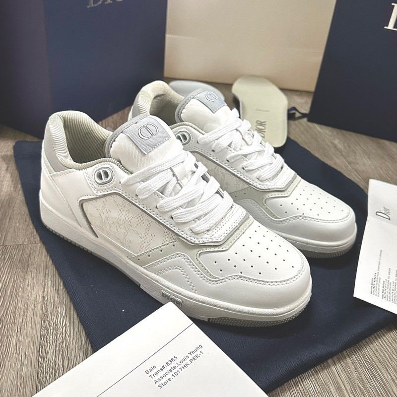 Giày Dior 2 màu trắng trắng,xám mới nhất bản luxury full giấy tờ phụ kiện