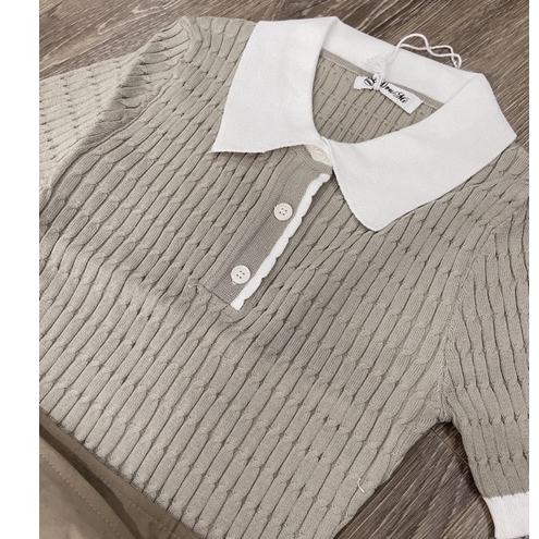 Set áo polo váy xếp ly bộ golf