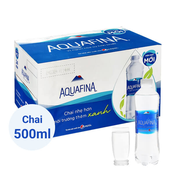 Thùng nước Aquafina 500ml 28 chai nước tinh khiết -Thùng 28 chai nước suối Aquafina 500ml