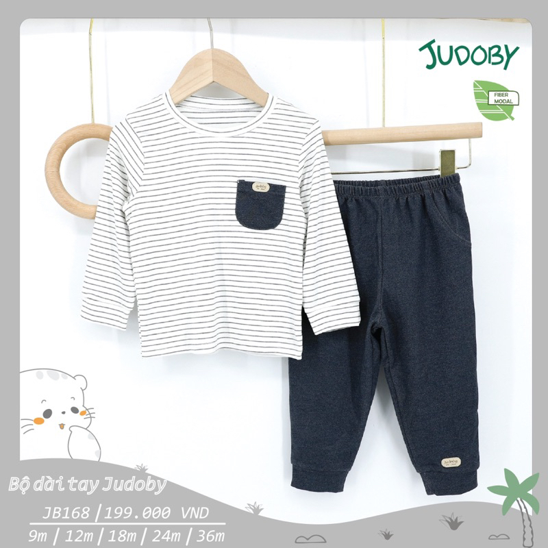 Bộ cộc tay/dài tay cotton co giãn Judoby size 6-9m đến 2-3 y