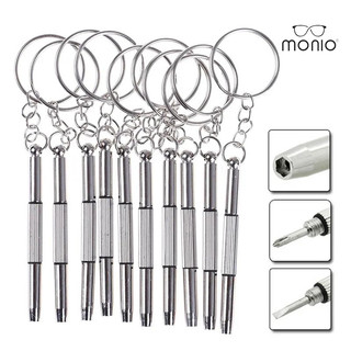 Móc vít chìa khóa vặn ốc MONIO sửa kính mắt 3 đầu đa năng