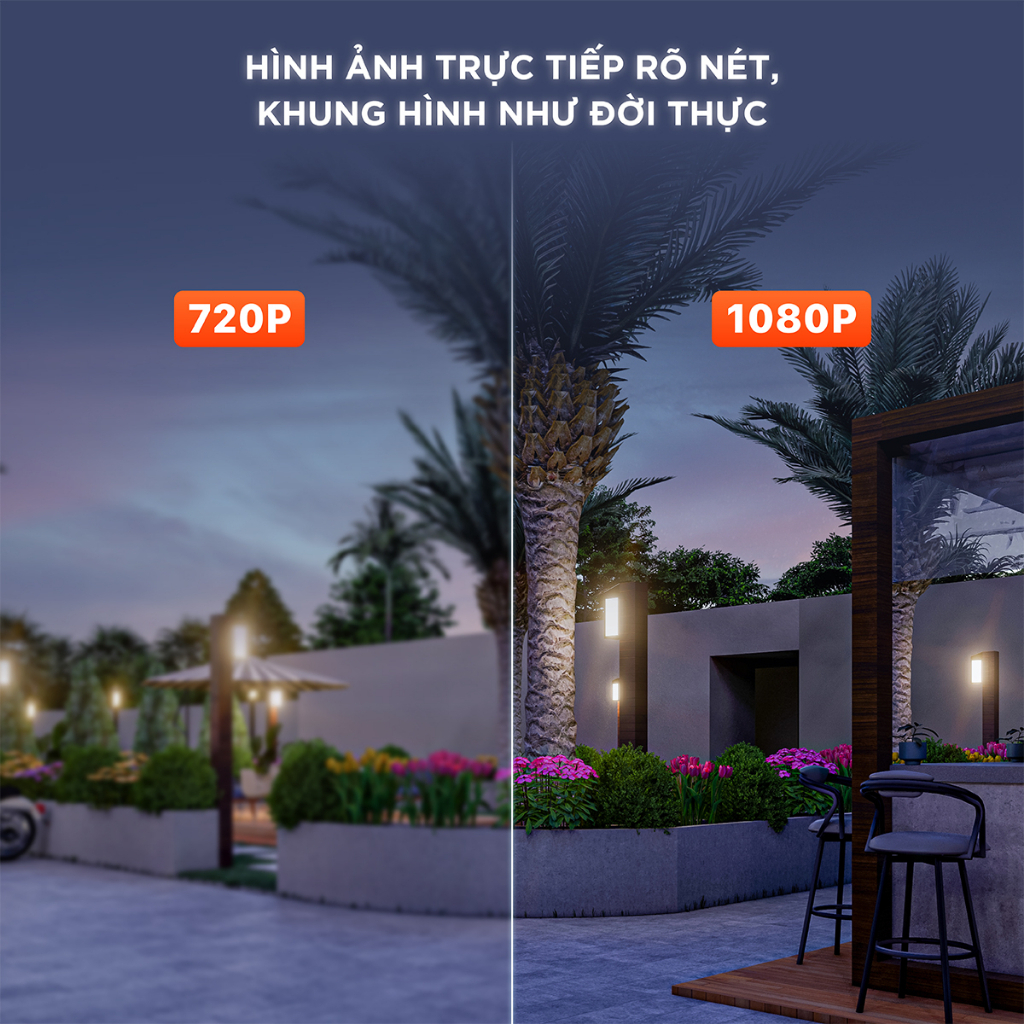 Camera wifi ngoài trời Tenda CH3-WCA Full HD 1080P, quay quét 360 độ, ghi màu ban đêm, đàm thoại 2 chiều, chính hãng