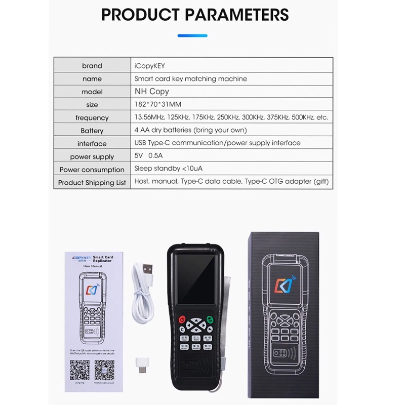Máy sao chép thẻ từ thang máy icopy-x100, giải mã thẻ mã hoá qua smartphone, máy tính