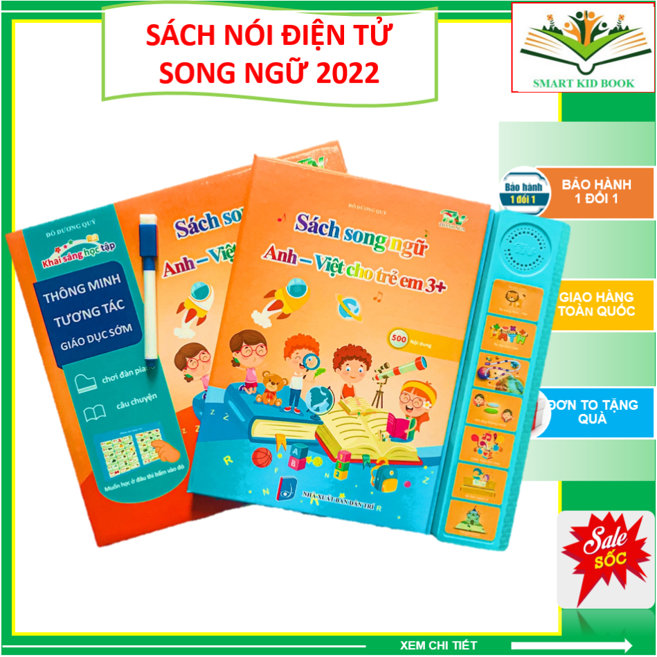 (Phiên bản đặc biệt) Sách nói Điện Tử Song Ngữ Anh-Việt cho trẻ em 3+