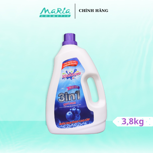 Nước giặt sạch thơm 3in1 KinKlean hương nước hoa Pháp quý phái 3.8kg