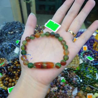 Vòng đá đa sắc tự nhiên mặt lu dài