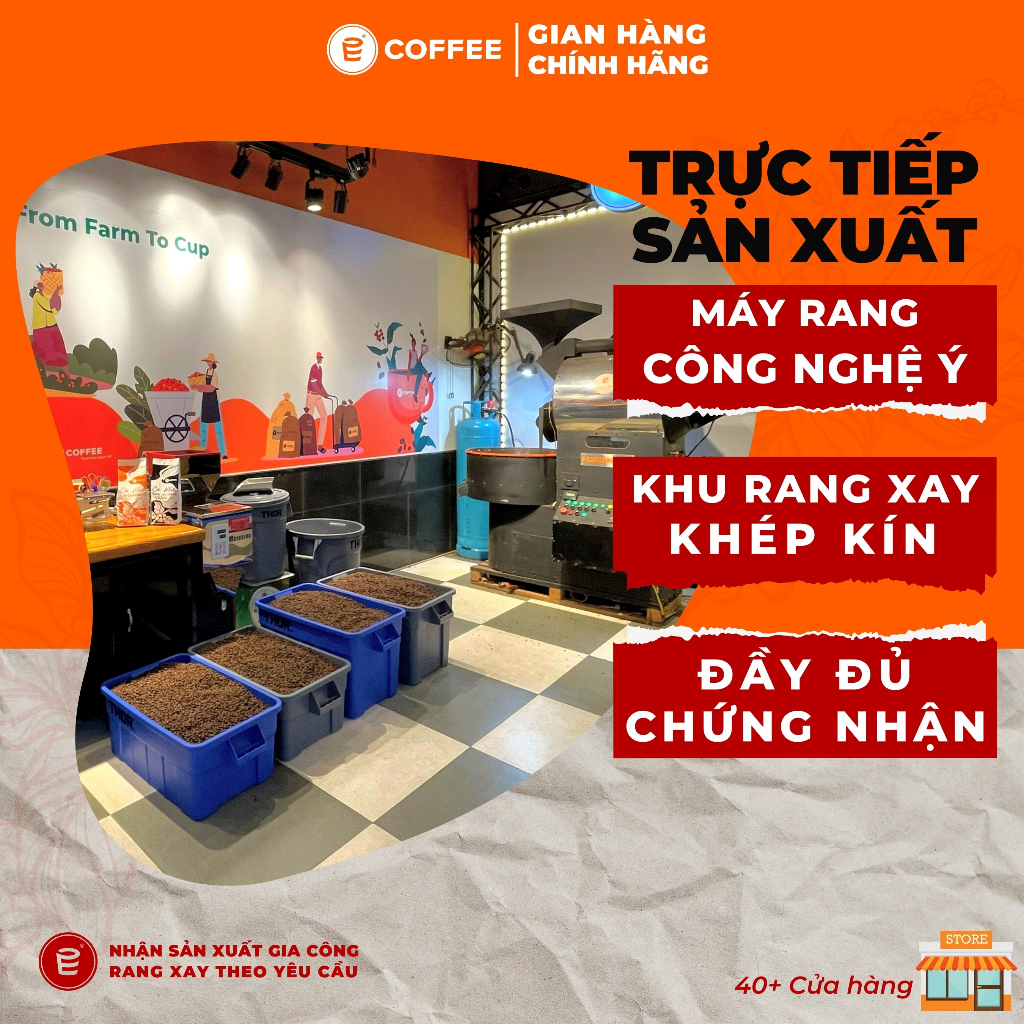 Cà phê Vietnamese Espresso sử dụng hạt cafe Robusta Honey rang mộc hương chocolate hậu ngọt từ E-COFFEE