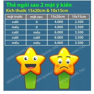 Thẻ 2 mặt hình ngôi sao