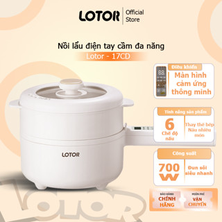 Nồi lẩu điện đa năng, chảo điện Lotor dung tích 1.6L sử dụng đa năng kiểm soát nhiệt độ chế biến nhiều loại món ăn