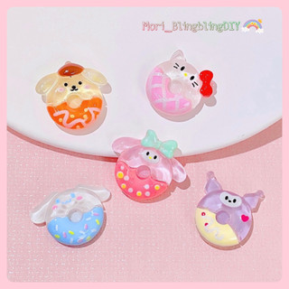 Phụ Kiện Charm Sticker Hình Bánh Donut Sanrio Dễ Thương