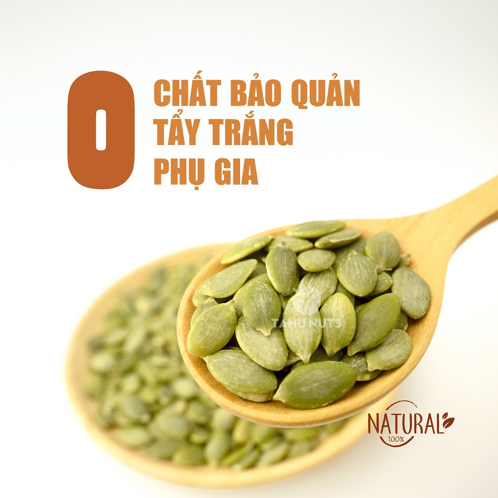 Hạt bí sống TANU NUTS túi 500g, hạt bí xanh tách vỏ Ấn Độ, làm sữa, nấu ăn tốt cho bà bầu, bé.