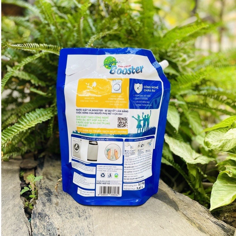 Nước giặt xả 2 trong 1 Booster - Hương thơm bền lâu, giữ màu quần áo