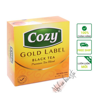 Trà Túi Lọc Nhãn Vàng Cozy Gold Label - Black Tea Trà Đen 200g