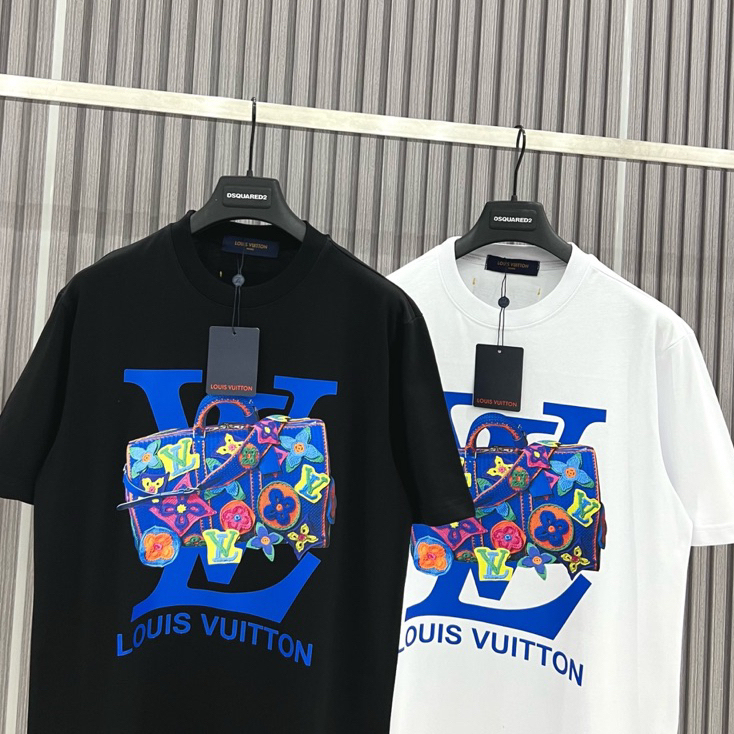 Áo Thun Nam- Áo Phông Nam L.V Cao Cấp In Hình Đẹp Vải Dày Dặn Mẫu Hot