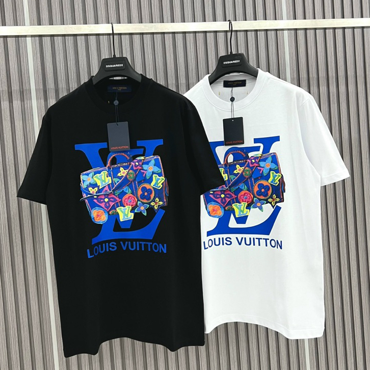 Áo Thun Nam- Áo Phông Nam L.V Cao Cấp In Hình Đẹp Vải Dày Dặn Mẫu Hot