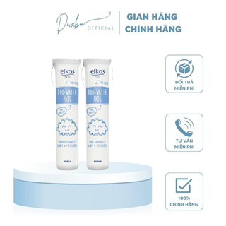Bông tẩy trang elkos duo waste mềm mịn, không xơ 140 miếng - duxbo