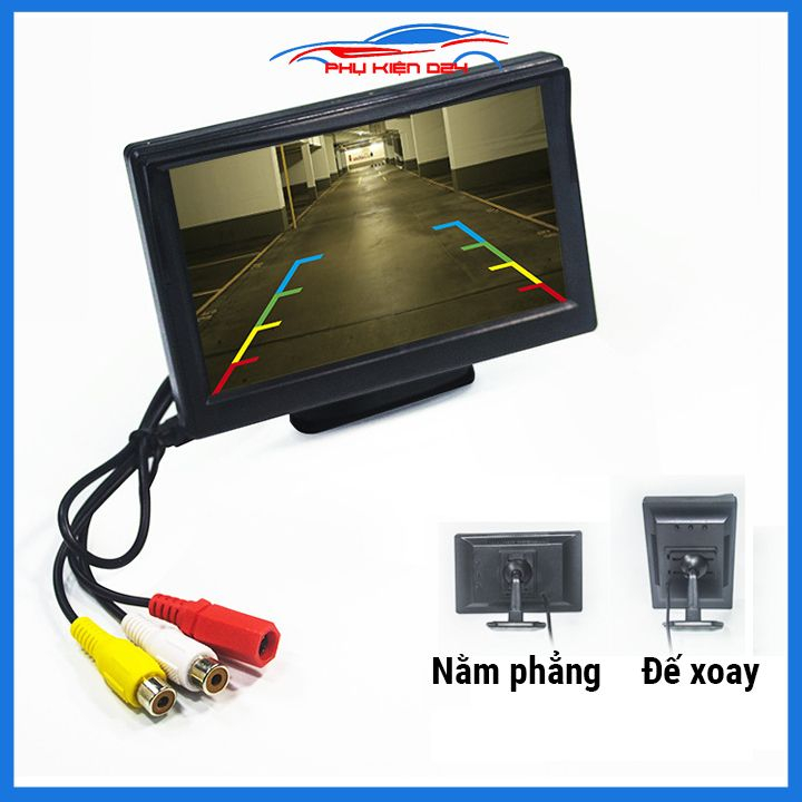 Màn hình camera lùi LCD 5 Inch full HD,đầu vào video: AV1, AV2, ưu tiên đảo ngược
