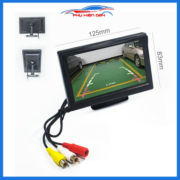 Màn hình camera lùi LCD 5 Inch full HD,đầu vào video: AV1, AV2, ưu tiên đảo ngược