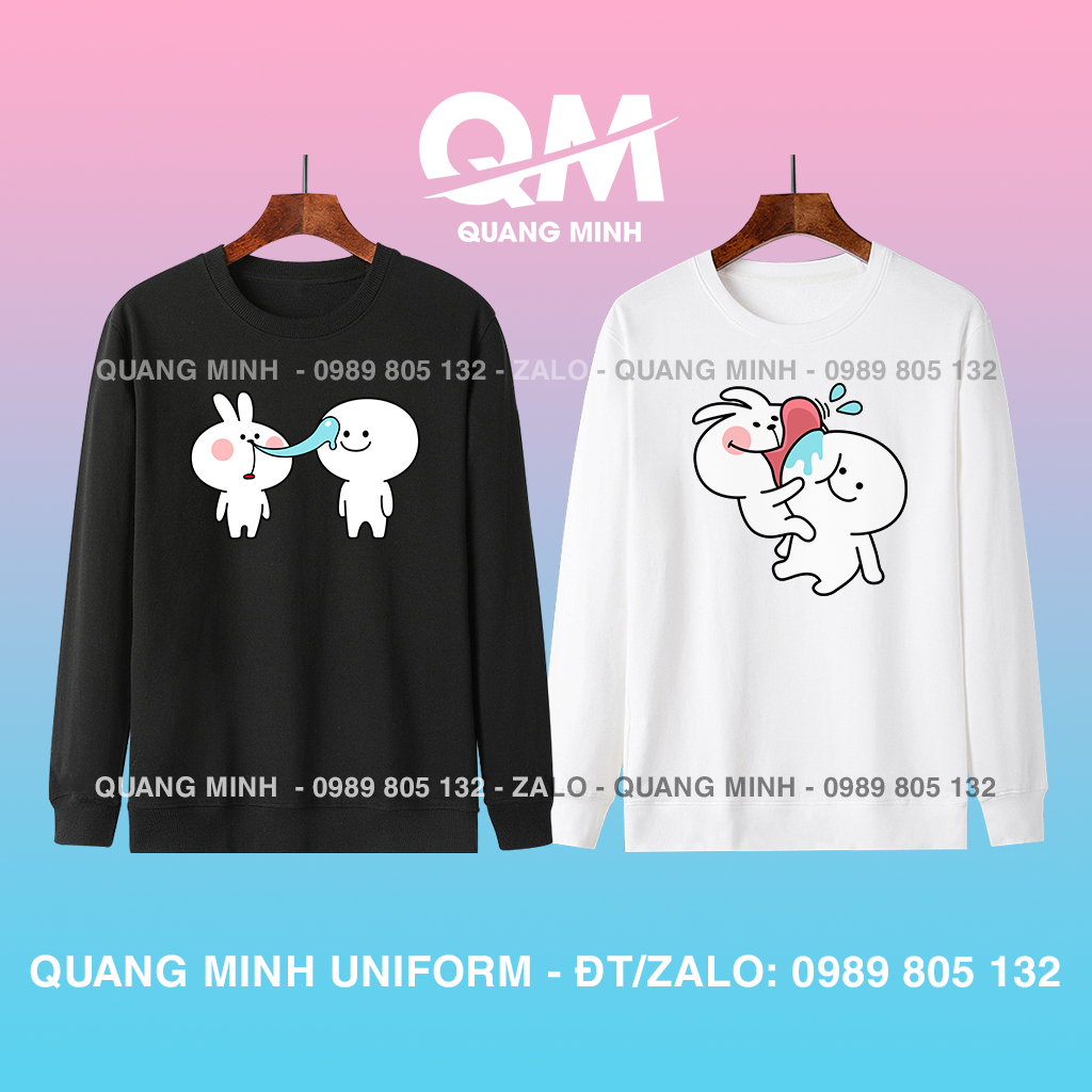 Áo Nỉ Cặp Đôi Hình Chipi Siêu Đẹp