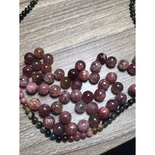 [Strawberry Quartz] Set 2v Hạt đá thach anh dâu tây 7-8mm