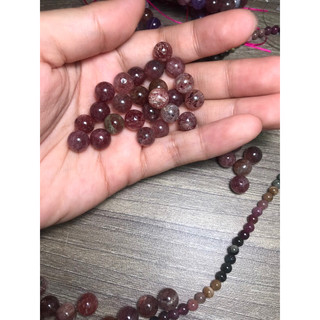 [Strawberry Quartz] Set 2v Hạt đá thach anh dâu tây 7-8mm
