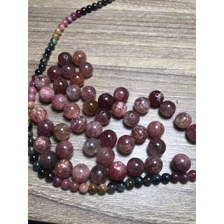 [Strawberry Quartz] Set 2v Hạt đá thach anh dâu tây 7-8mm