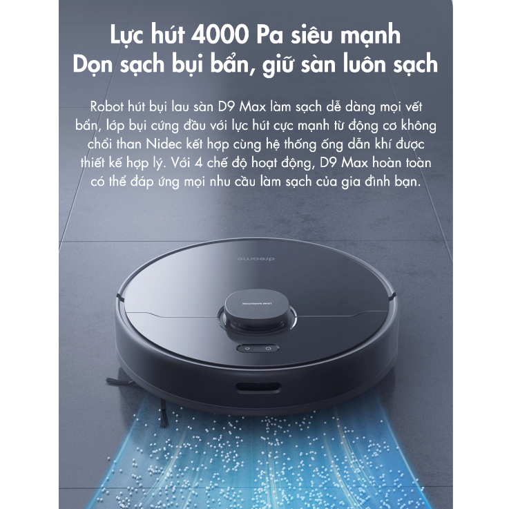 Robot hút bụi lau nhà Dreame D9 Max – Bản Quốc Tế – BH 18 tháng - MiViet