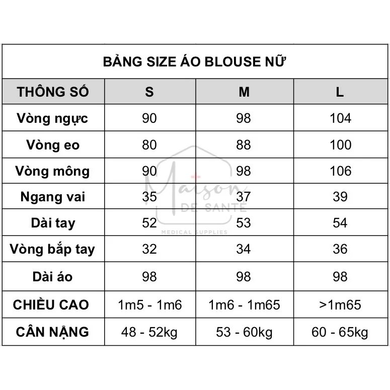 Áo Blouse Nữ Thời Trang Tay Dài Cao Cấp - Đồng Phục Bác Sĩ, Dược Sĩ - ESMÉE Maison de Santé