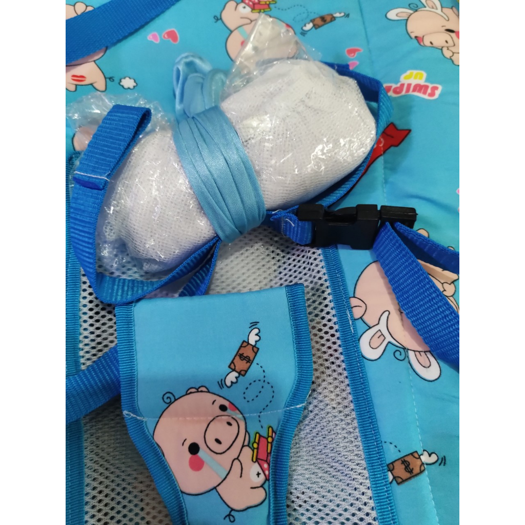 Áo vải, miếng lót thay thế cho ghế ăn bột, xe 2 nhún loại thường ngang 40 - dài 82cm màu ngọc / đỏ / hồng kèm mùng