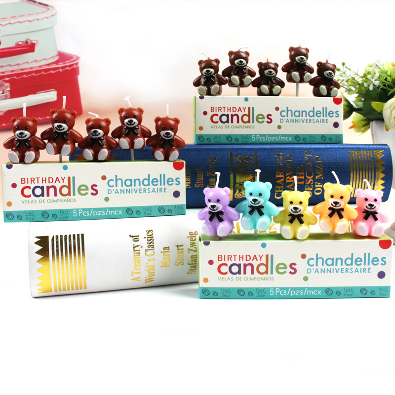 - Nến Gấu -Trang trí bánh sinh nhật bánh kem