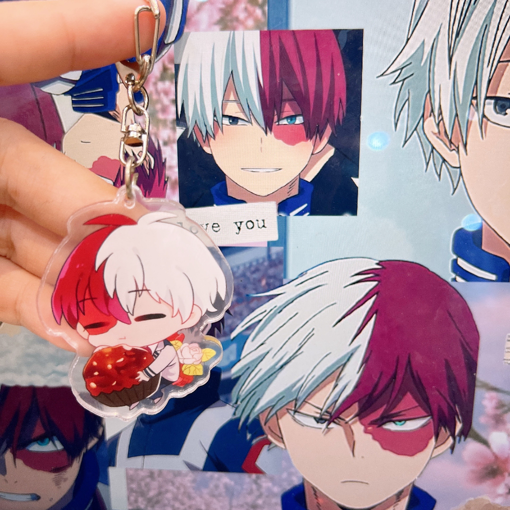 Móc Khoá Anime Shoto Bakugo Phim My Hero Cute Cặp Đôi Gắn Xe Máy Ô Tô PK86