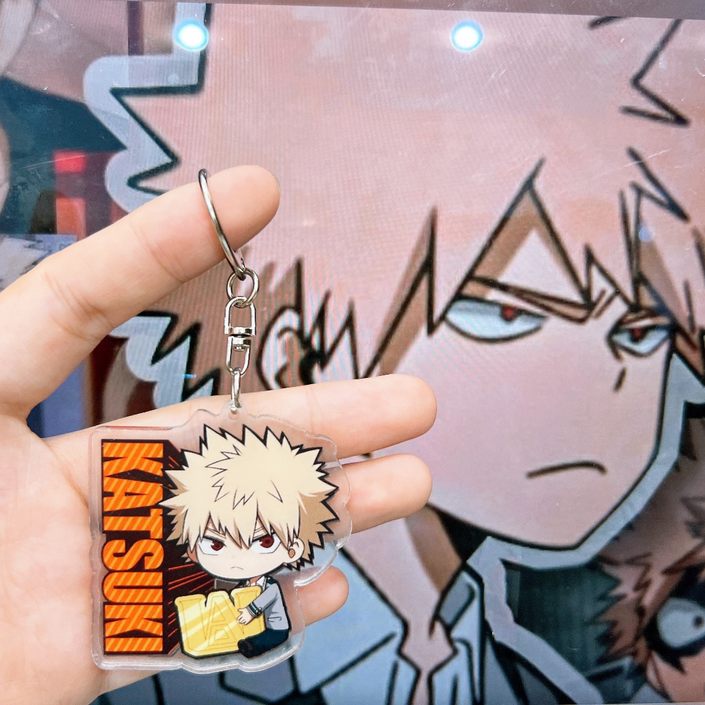 Móc Khoá Anime Shoto Bakugo Phim My Hero Cute Cặp Đôi Gắn Xe Máy Ô Tô PK86
