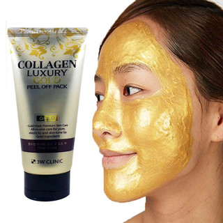 Mặt Nạ Lột Tinh Chất Vàng Collagen Luxury Gold Peel Off Pack 3W Clinic Hàn Quốc 100g