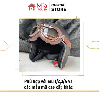 Kính phi công nhiều màu gắn mũ bảo hiểm nửa đầu 3/4 - hàng chất lượng cao giúp bảo vệ mắt và làm đẹp cho mũ nón của bạn