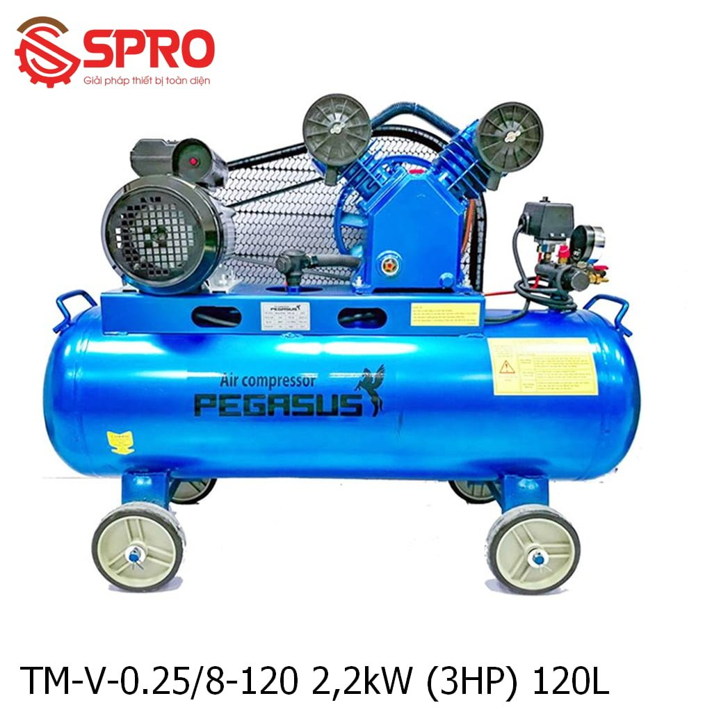 Máy nén khí, mày bơm hơi khí nén PISTON PEGASUS TM-V-0.25/8-120 2,2 kW (3 HP) 120L
