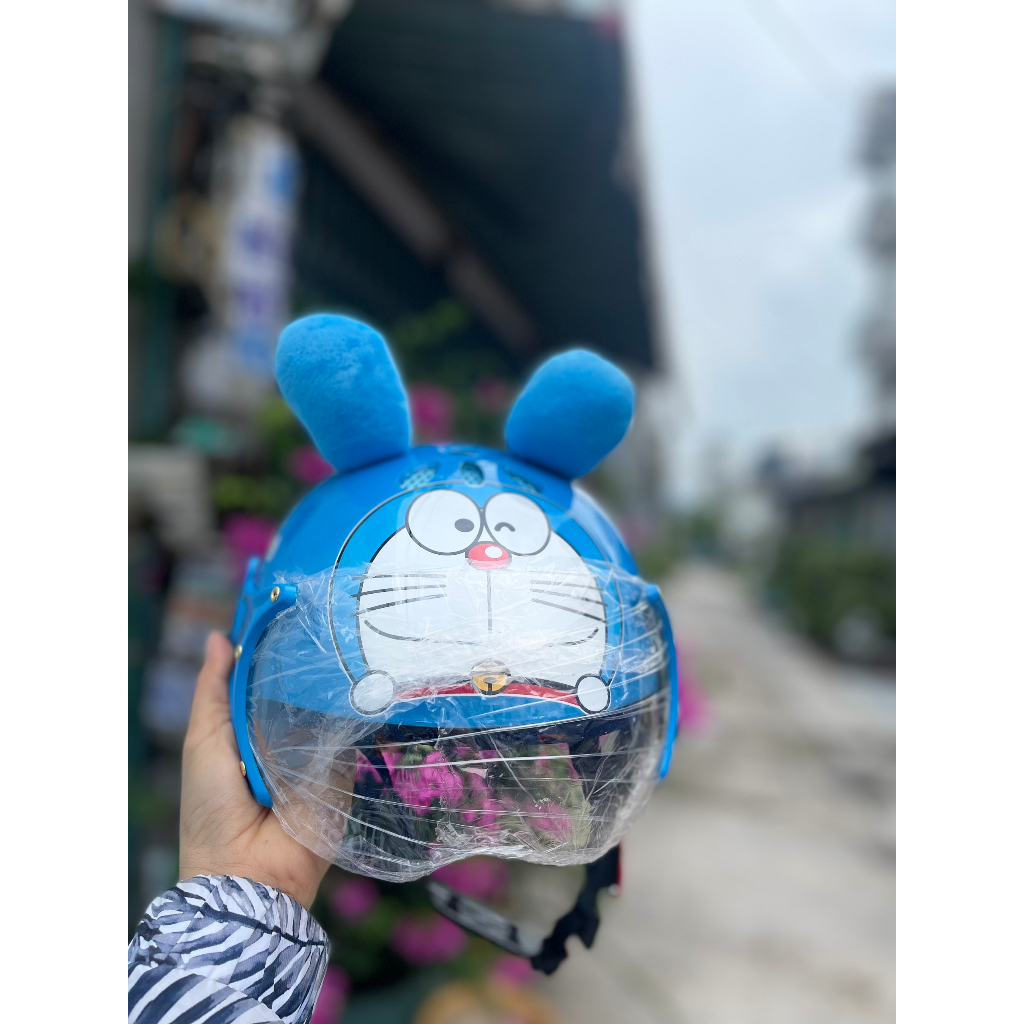 Nón bảo hiểm có kính cho e bé từ 2 đến 7t