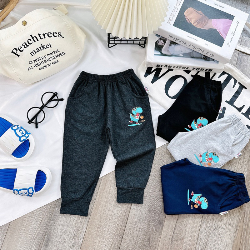 Quần cotton dài bé trai 2-7y