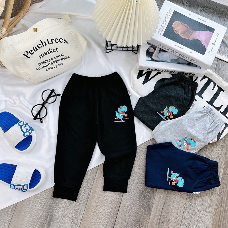 Quần cotton dài bé trai 2-7y